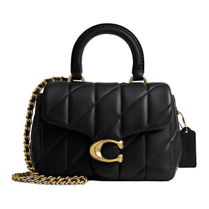 COACH Tabby 19 Quilted Decorative Chain Sheepskin Single Shoulder Handbag Small Women's Black