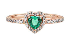 Pandora Ring أصلي بتصميم أنيق ولامع من فضة الورد لإطلالة فاخرة.
