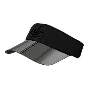 alo yoga logo embroidered polyester hat for women, black