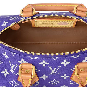 حقيبة Louis Vuitton Speedy 25 بنفسجي بنقشة Monogram.