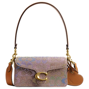 COACH Tabby 20 Gold Hardware Accessories Cowhide Single Shoulder Bag Small Women's Purple