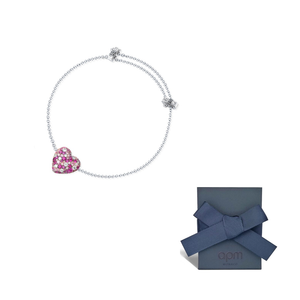 APM Monaco Heart 925 Silver Bracelet.