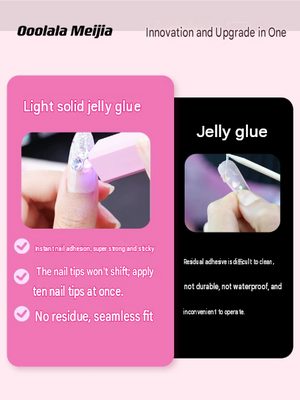 Ooolala Meijia light solid uv jelly glue nail sticker for wearing nails special jelly glue giant viscose solid glue