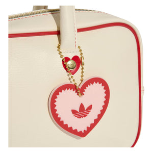 adidas originals elongated airliner Extended Airliner Bag Metal Badge Heart Logo Pendant Polyurethane Handbag Unisex Couple Style Off-white White
