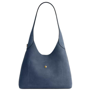 COACH Brooklyn 28 Gold Letter Embossed Cowhide Single Shoulder Bag Small Women's Denim Blue