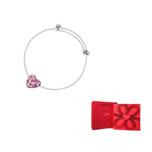 APM Monaco Heart 925 Silver Bracelet.