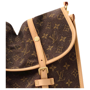 LOUIS VUITTON JET LAG Gold Hardware Accessories Mulberry Silk Combined with Nylon Crossbody Handbag Shoulder Bag Medium Size Men's Brown
