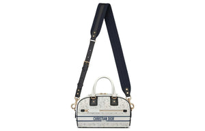 Dior Vibe Classic Bowling Bag | حقيبة ديور فايب بولينج كلاسيك (أبيض وأزرق) 👜✨.
