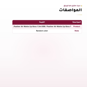 عينات جلوس شفاه من سيت ماو قيبينغ بدرجتين 806 و807