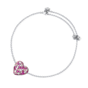 APM Monaco Heart 925 Silver Bracelet.