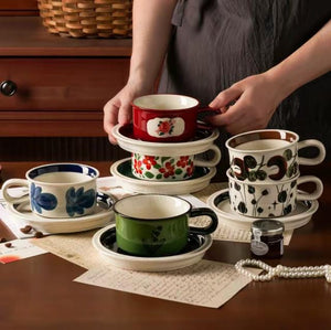 Deardali Porcelain Coffee Cup & Saucer Set – Luxury Gift for Couples & Girls
