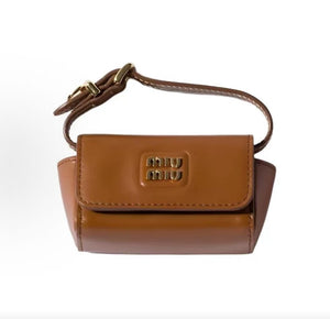 MIU MIU Astuccio calfskin handbag with detachable handle Women's Brandy Color