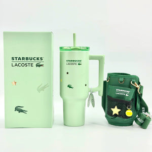 Starbucks LACOSTE Crocodile Collaboration Cup 2026 Brown Yang Sports Mug Large Capacity Stainless Steel Water Cup