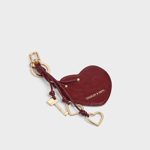 CHARLES &KEITH 26 Heart Bag Pendant Keychain.