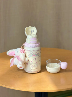 Starbucks Cup 2026 Summer Dessert Party Girl Pink Large Capacity 316L Stainless Steel Dual-Spout Travel Cup