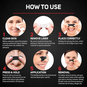 High-performance sports nose patches, 50 Nasal Strips, improve respiratory dilators and relieve nasal congestion and stop snoring