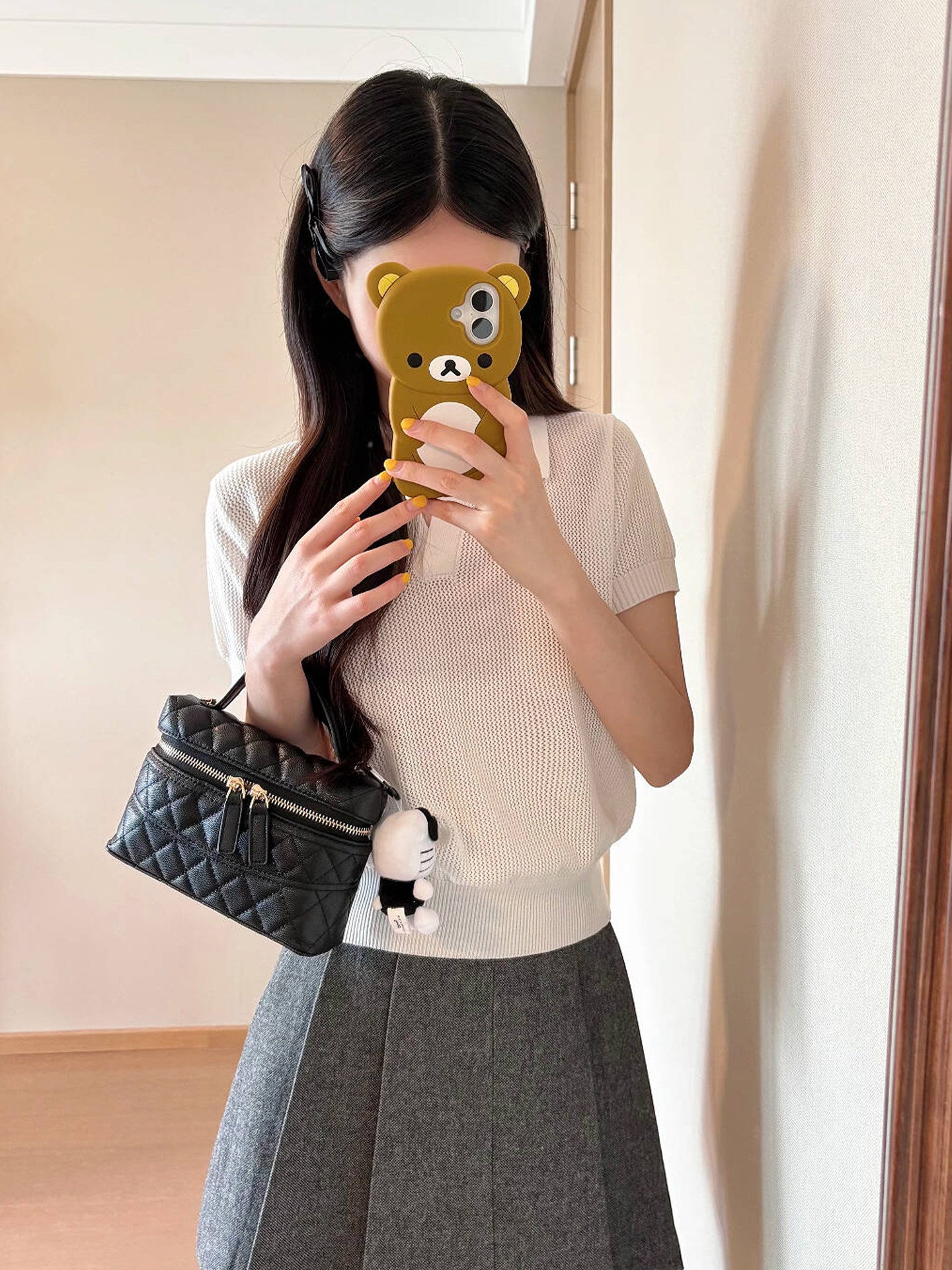 حقيبة نسائية Vanity Bag فاخرة بتصميم مبطن أنيق