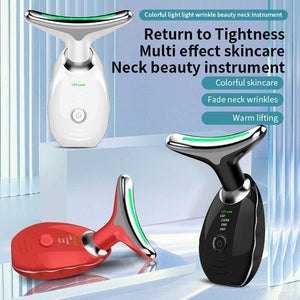 جهاز Skin Care لشد الرقبة وإزالة التجاعيد بتقنية EMS و LED.