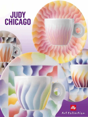 "illy coffee cup إصدار محدود 90 عام 2023 | فنجان إسبريسو Judy Chicago كوليكترز".