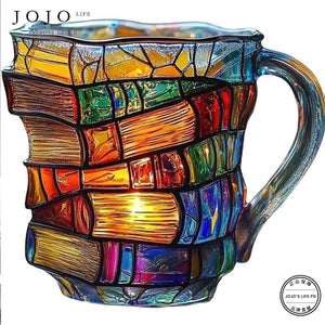 JOJO Painted Book Mug Coffee.