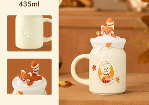 مجموعة Starbucks Fall Collection بتصاميم الدب والألوان الخريفية.