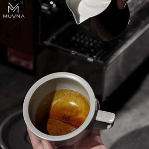 MUVNA Ceramic Latte Cup Embossed Art.