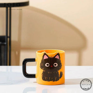 JOJO cat ceramic mug: بجودة عالية كوب سيراميك مميز لعشاق القطة جو جو.