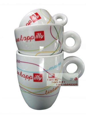 فنجان Espresso illy سيراميك بتصميم Live happily.
