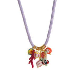 عقد Necklace بوهيمي ملون بدلايات Summer عصرية.