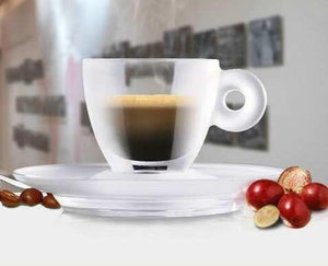 طقم أكواب Espresso زجاجي مثلج بتصميم illy الفاخر.