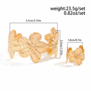 طقم Jewelry نسائي بتصميم Starfish و Flower عصري.
