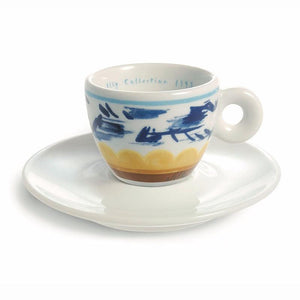 طقم فناجين قهوة illy Art Collection إصدار 1993 بألوان فنية.