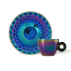 طقم أكواب Espresso من illy Art Collection بألوان Iridescent.