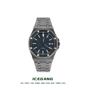 ساعة ICEGANG باللون الرمادي بميناء أسود