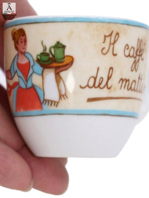 طقم أكواب قهوة Espresso إيطالي من d'AnCap بتصاميم كلاسيكية.