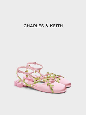 CHARLES &KEITH 26 Spring Flower Flat Sandals.