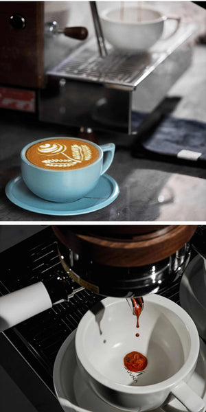 MUVNA Ceramic Latte Cup Embossed Art.