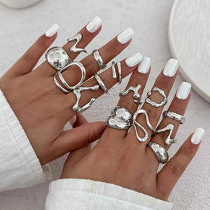 خواتم Statement بتصاميم Chunky عصرية Gold & Silver.