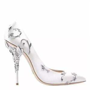 حذاء نسائي High Heels بتصميم أغصان معدنية فاخرة ومتعدد الألوان.