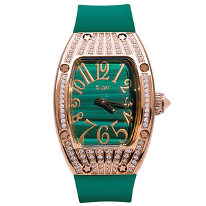 Light luxury niche diamond-encrusted women's watch, tonneau-shaped large dial, gypsophila high-end luxury women's watch brand genuine.