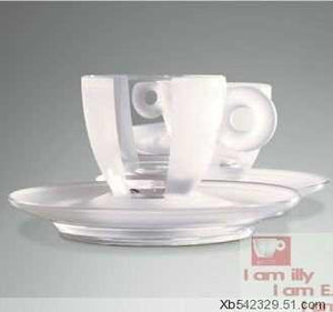 طقم أكواب Espresso زجاجي مثلج بتصميم illy الفاخر.