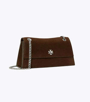 TORY BURCH Kira حقيبة كتف كيرا تورنلوك من جلد الغزال شمواه.