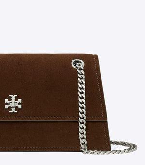 TORY BURCH Kira حقيبة كتف كيرا تورنلوك من جلد الغزال شمواه.
