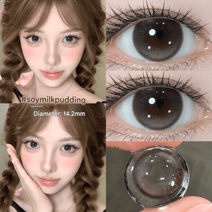 عدسات لاصقة تجميلية ملونة بتصميم طبيعي مريح 14.5mm - رفعة