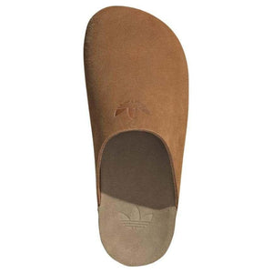 adidas originals Adimule slides in dark brown.
