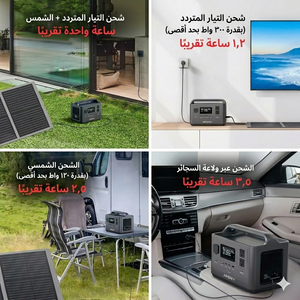 محطة طاقة شمسية متنقلة Portable Power Station AF-P040 | شحن سريع ونظام UPS.