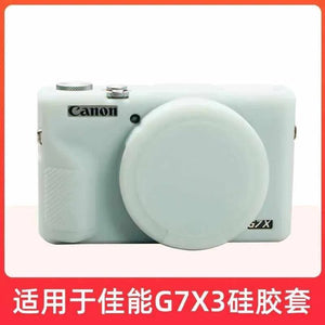 غطاء سيليكون بلون أخضر يلائم كاميرا Canon G7X Mark III بحواف مرنة حول الهيكل