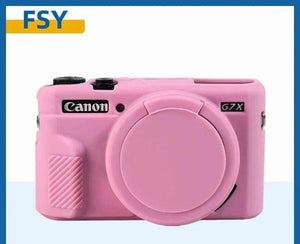 فيلم حماية الشاشة مرفق بجانب غطاء رمادي المخصص لكاميرا Canon G7X Mark II