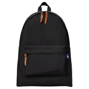 An authentic Polo Ralph Lauren black backpack with brown leather zipper straps and side brand tag, ideal for back-to-school and daily use.
حقيبة ظهر Polo Ralph Lauren أصلية باللون الأسود مع أشرطة ومقابض سحاب جلدية بنية وعلامة الماركة الجانبية، مثالية للعودة للمدرسة والاستخدام اليومي.