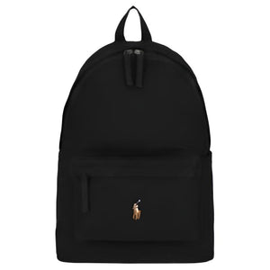 An authentic Polo Ralph Lauren black backpack with the signature embroidered pony logo, ideal for back-to-school and daily use.
حقيبة ظهر Polo Ralph Lauren أصلية باللون الأسود مع شعار المهر المطرز المميز، مثالية للعودة للمدرسة والاستخدام اليومي.